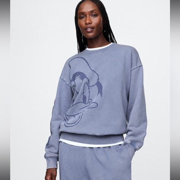 GAP Disney Donald Duck women’s blue crewneck  Sweatshirt - Picture 3 of 8